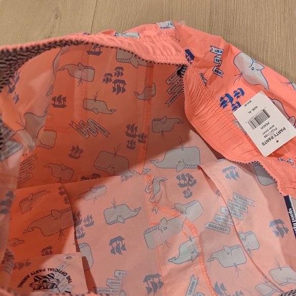 Neon Coral Whale Print Swim Shorts - Picture 5 of 10